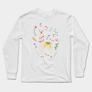 Festive Llama Long Sleeve T-Shirt